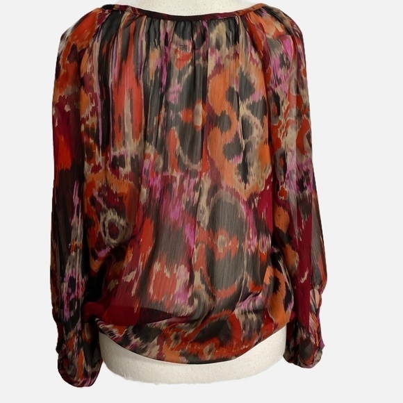 Ivy Jane Sheer Avant Garde Style Print Blouse - Picture 2 of 11